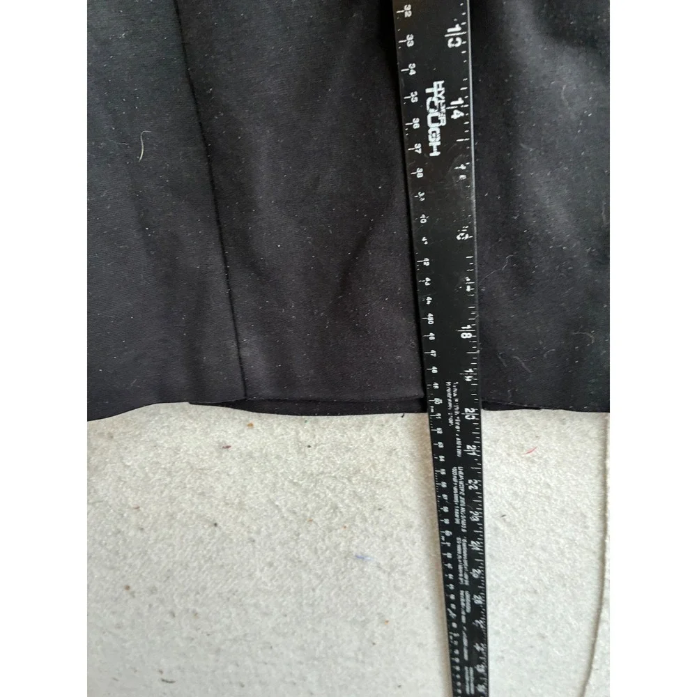 Michael Kors Black Stretch Pencil Skirt Silver Zip Accents Size 6